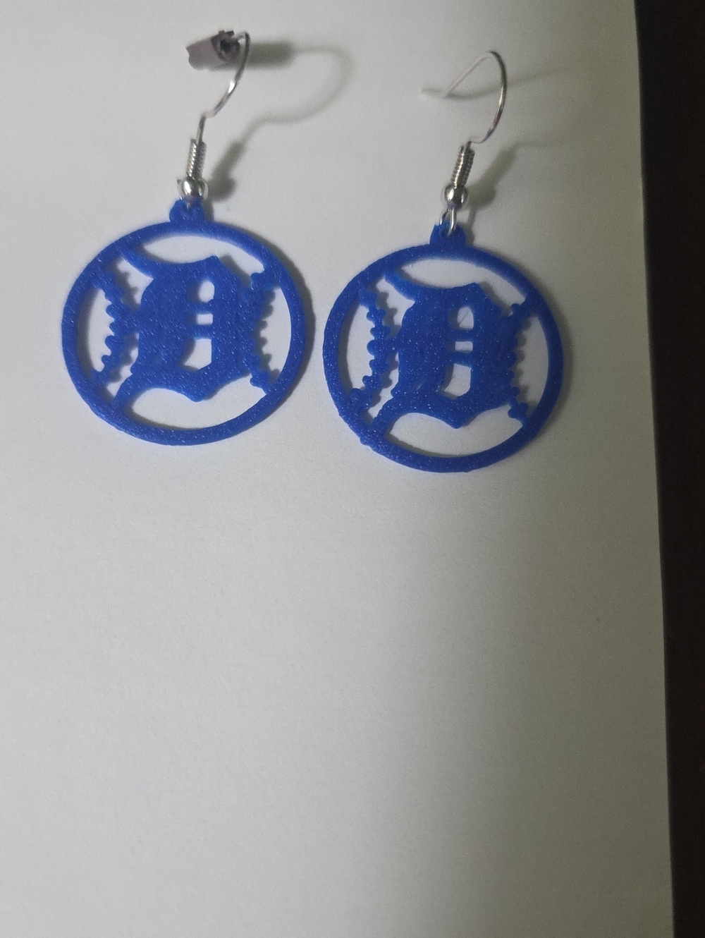 "Detroit Tigers Logo "D"" Earrings